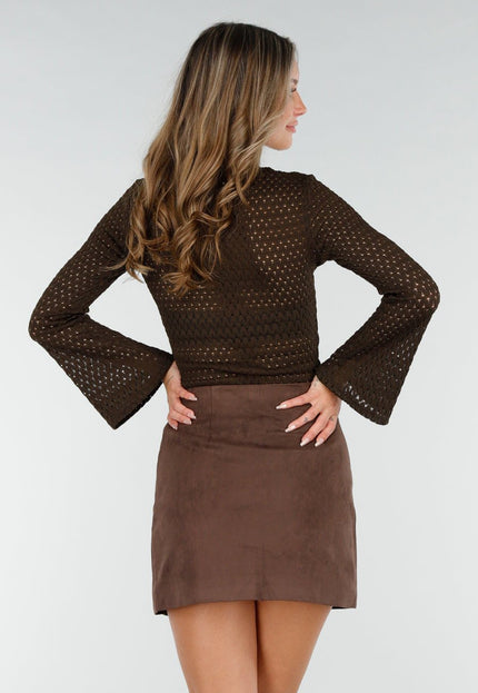 OP=OP.07.NL Opengewerkte Bruine Top