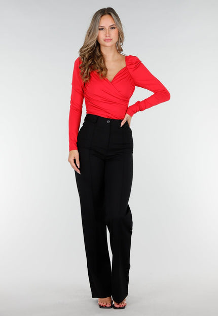 NEW270825 Rode Top met Overslag