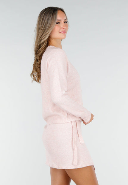 NEW270825 Roze Gebreid Vest