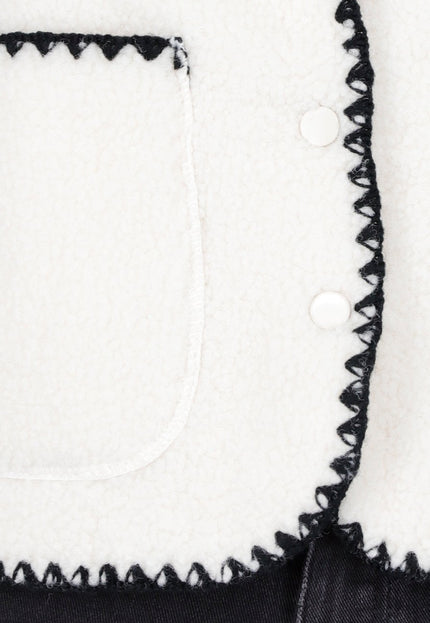 NEW270825 Wit Teddy Gilet