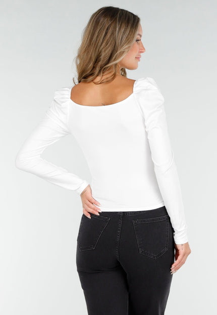 NEW270825 Witte Top met Overslag