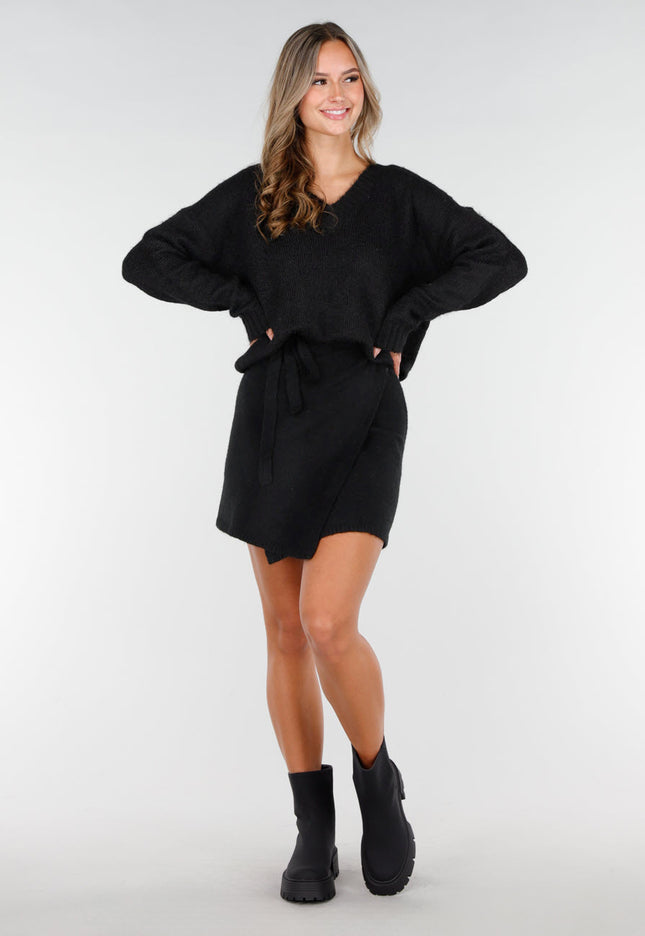 NEW270825 Zwarte Enkellaarsjes met Chunky Zool