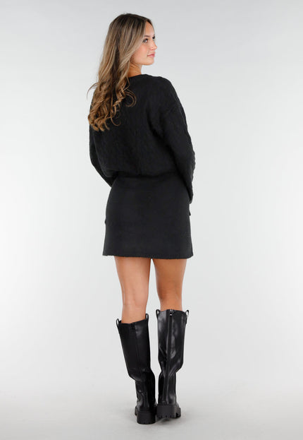 NEW270825 Zwarte Hoge Laarzen met Chunky Zool