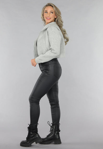 OP=OP.42.NL Kort Grijs Vestje met Capuchon