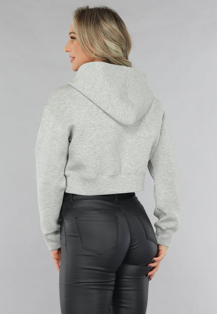 OP=OP.42.NL Kort Grijs Vestje met Capuchon