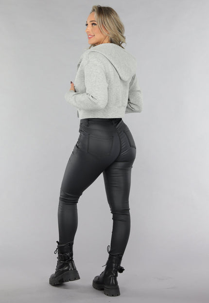 OP=OP.42.NL Kort Grijs Vestje met Capuchon