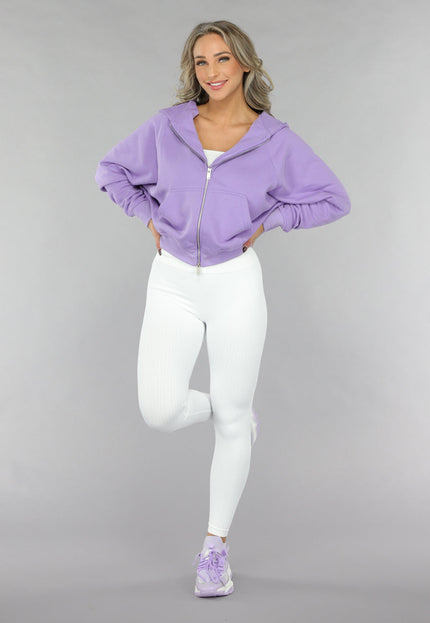 NEW2711 Paars Oversized Vest met Ritssluiting