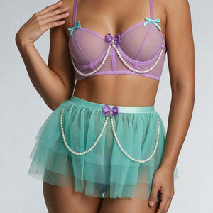 NEW2711 Schattige Kleurrijke Lingerie Set met Rokje