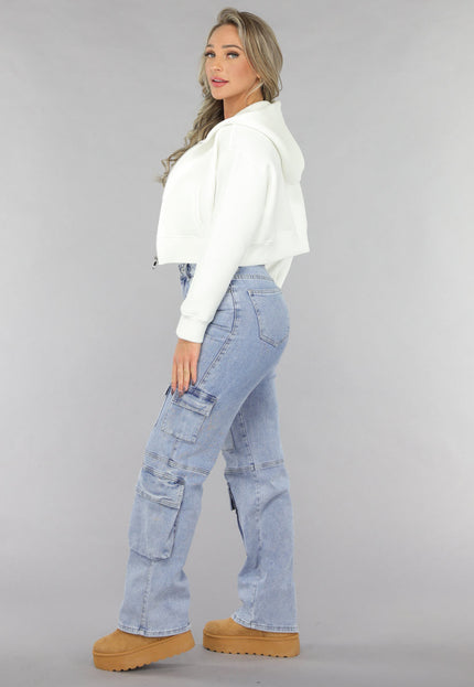 OP=OP.36.NL Wit Vest in Kort Model met Zakken