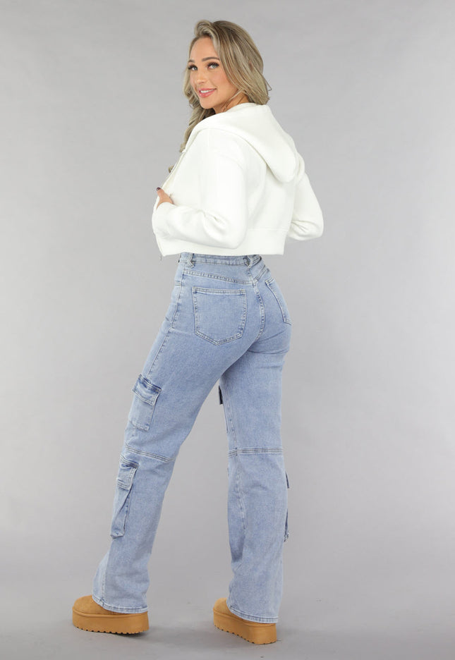 OP=OP.36.NL Wit Vest in Kort Model met Zakken