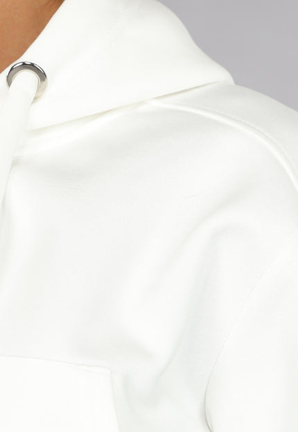 NEW2711 Witte Capuchon Trui in Kort Model