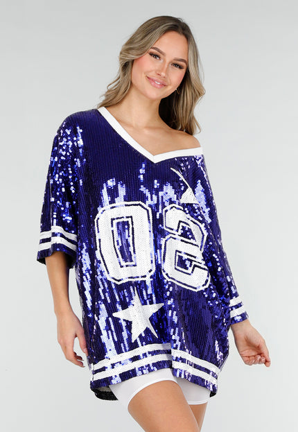NEW280126 Blauwe Dreamteam Pailletten Jersey
