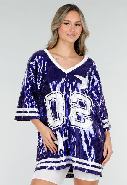 NEW280126 Blauwe Dreamteam Pailletten Jersey