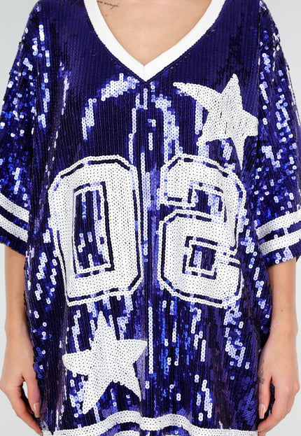 NEW280126 Blauwe Dreamteam Pailletten Jersey