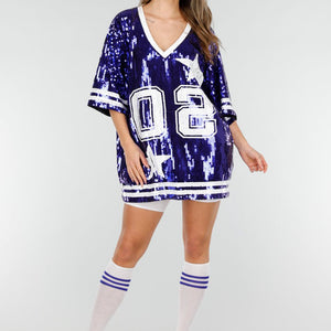 NEW280126 Blauwe Dreamteam Pailletten Jersey