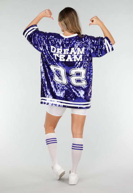 NEW280126 Blauwe Dreamteam Pailletten Jersey