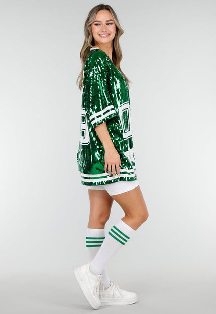 NEW280126 Groene Dreamteam Pailletten Jersey