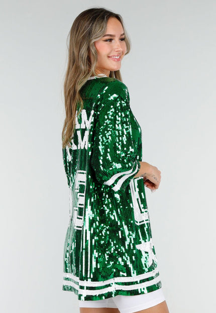NEW280126 Groene Dreamteam Pailletten Jersey