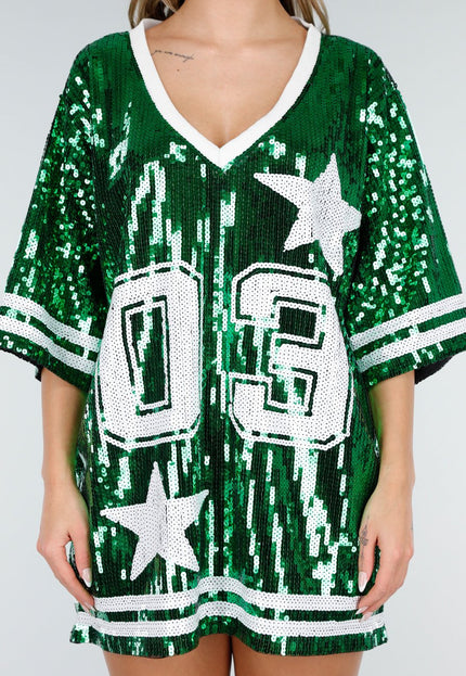NEW280126 Groene Dreamteam Pailletten Jersey