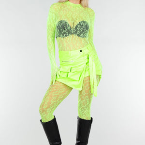 NEW280126 Neon Groene Fishnet Bodystocking