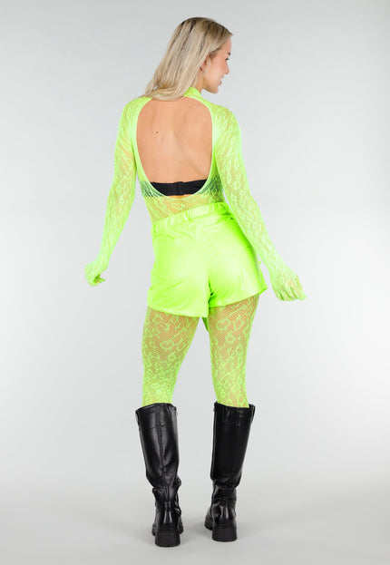 NEW280126 Neon Groene Fishnet Bodystocking
