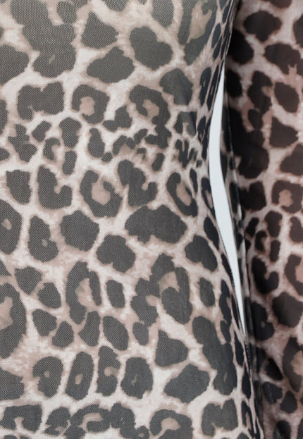 NEW280126 One Shoulder Luipaardprint Jurk