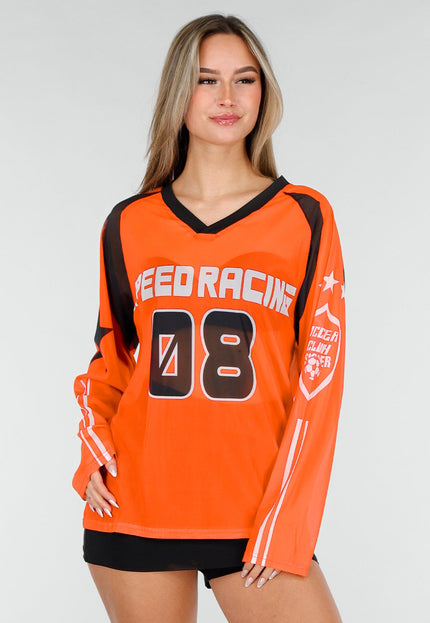 NEW280126 Oranje Mesh Longsleeve Jersey