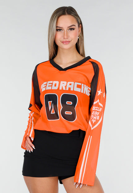 NEW280126 Oranje Mesh Longsleeve Jersey