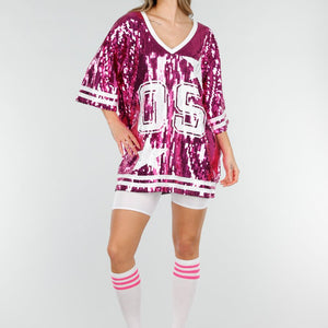 NEW280126 Roze Dreamteam Pailletten Jersey