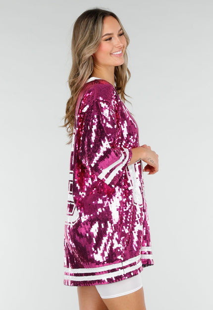 NEW280126 Roze Dreamteam Pailletten Jersey