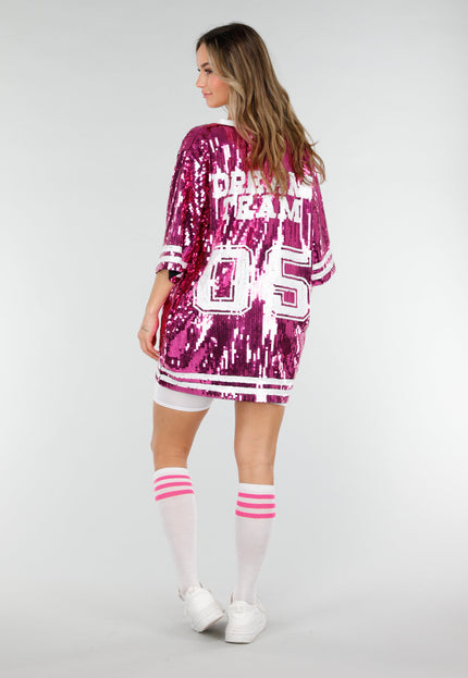 NEW280126 Roze Dreamteam Pailletten Jersey