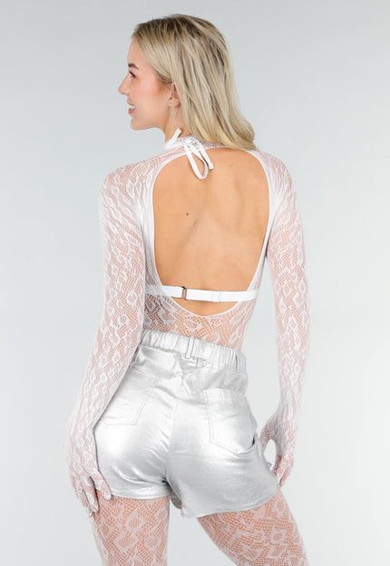 NEW280126 Witte Fishnet Bodystocking