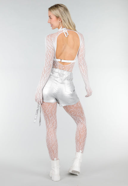 NEW280126 Witte Fishnet Bodystocking