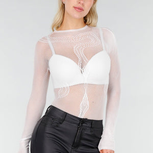 NEW280126 Witte Mesh Fishnet Body