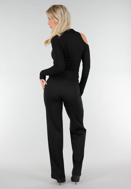 NEW280126 Zwarte One Shoulder Top