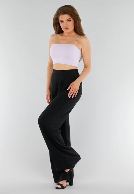 OP=OP.05.S Lila Cropped Top met Spaghettibandje