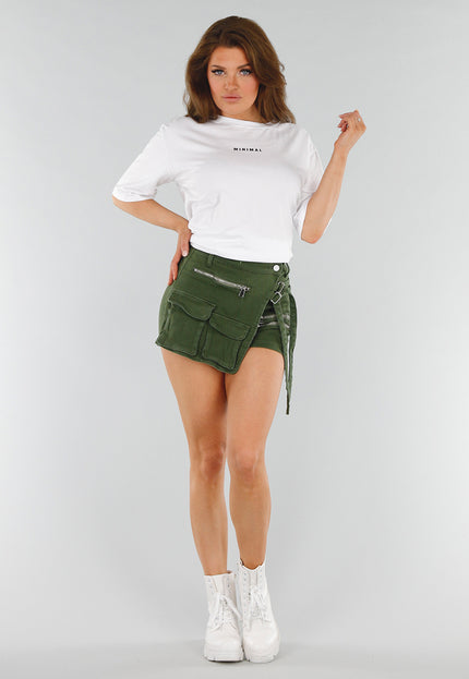 SALESELECTIE Wit Oversized T-Shirt met Minimal Opdruk