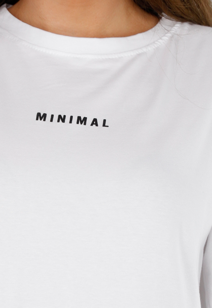 SALESELECTIE Wit Oversized T-Shirt met Minimal Opdruk