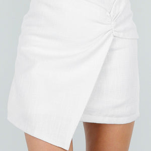 NEW280525 Witte Overslagrok met Rits