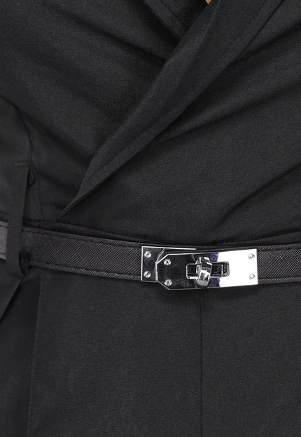 NEW2808 Zwarte Playsuit met Riempje