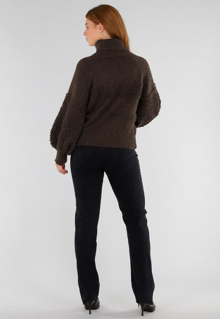 NEW281026 Bruine Coltrui met Ballonmouwen en Boucle