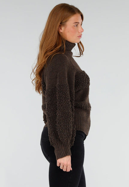 NEW281026 Bruine Coltrui met Ballonmouwen en Boucle