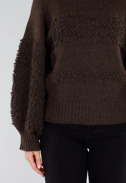 NEW281026 Bruine Coltrui met Ballonmouwen en Boucle
