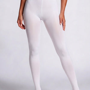 NEW281026 Witte Panty Semi-Opaque met Brede Tailleband