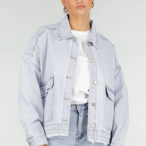 NEW290426 Lichtblauw Oversized Spijkerjasje