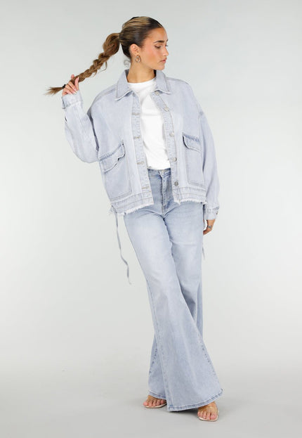 NEW290426 Lichtblauw Oversized Spijkerjasje