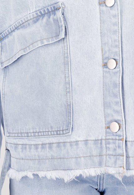 NEW290426 Lichtblauw Oversized Spijkerjasje