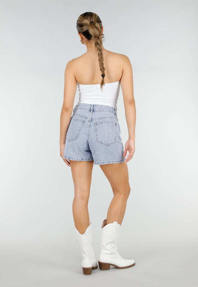 NEW290426 Witte Bandeau Top met Pads