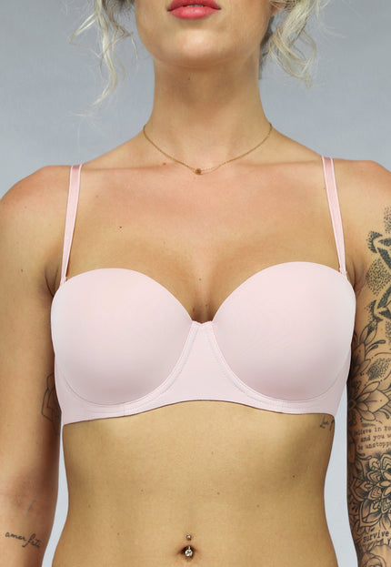 NEW2905 Lichtroze Push-Up BH met Afneembare Bandjes