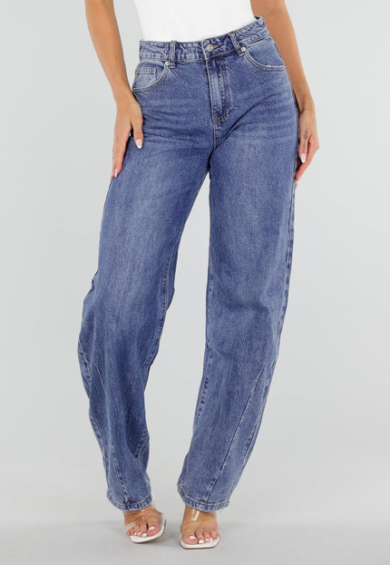NEW290726 Blauwe Barrel Jeans